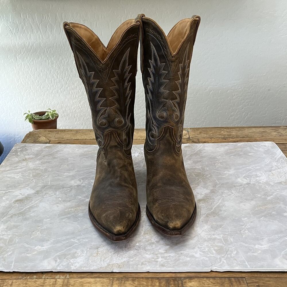 Boot Star by Old Gringo Brown Distressed Cowboy Western Boots Mens 13D Leather - Picture 2 of 16